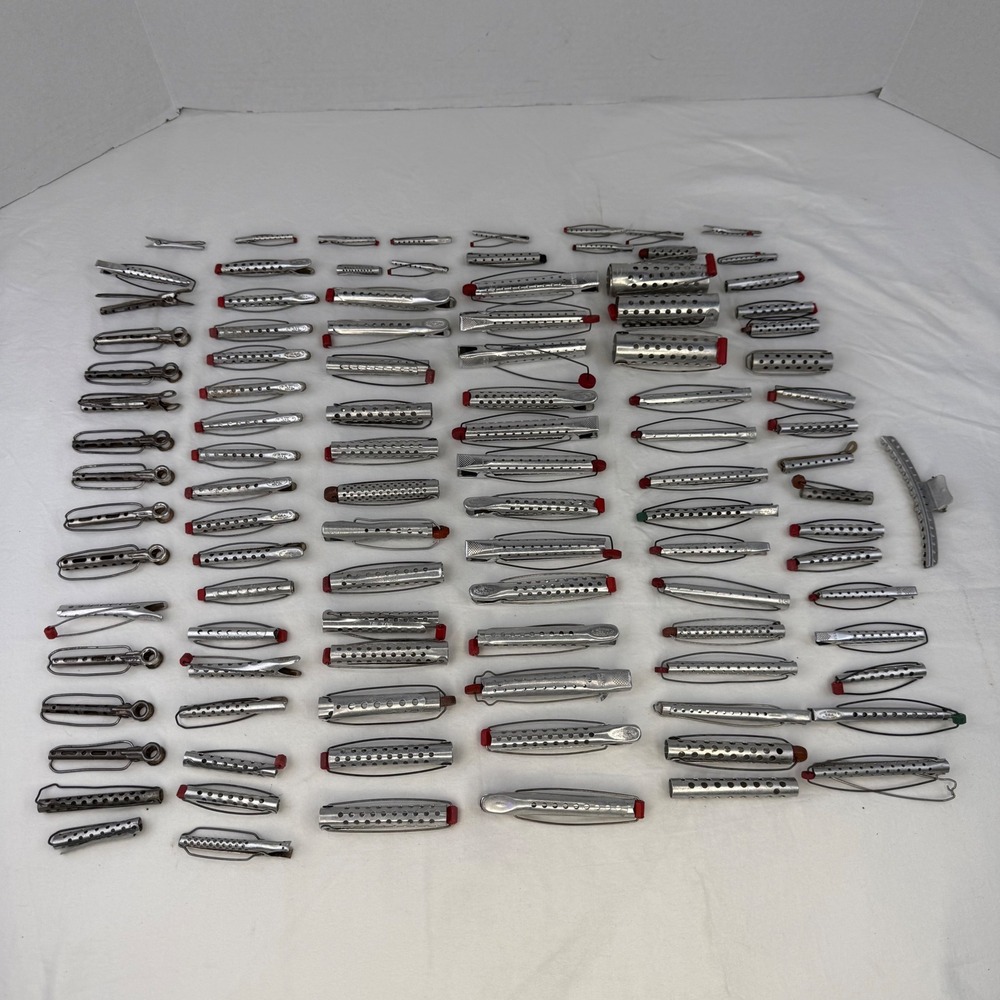 Vintage Metal Hair‎ Curler Roller Lot Tip-Top Hollywood Solo Mixed Sizes 100+ Pc